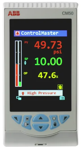 ABB CM50 Panel Mount Controller, 144 x 76mm 2 Input, 5 Output Analogue, Digital, Relay, 100 → 240 V ac Supply