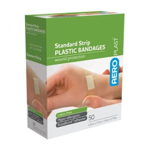 AEROPLAST Plastic Dressing Strips 50 Pack
