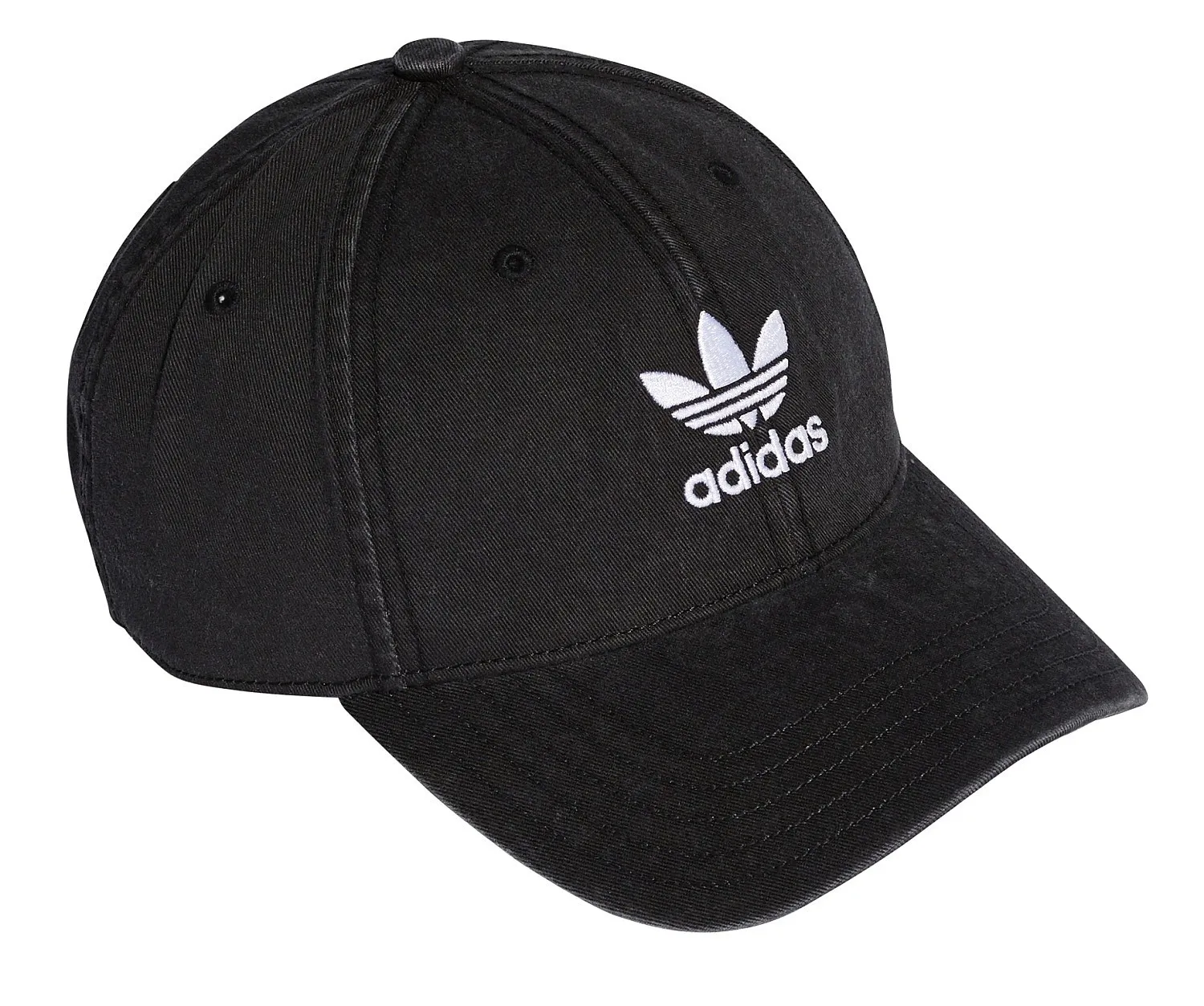cap adidas Originals Washed Adicolor Baseball - Black/White - men´s