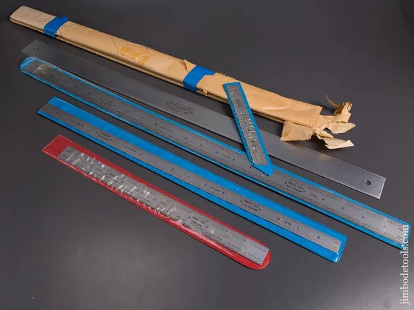 Four BRIDGE CITY TOOL WORKS Rules and Straight Edge in Original Wrappers - 84552