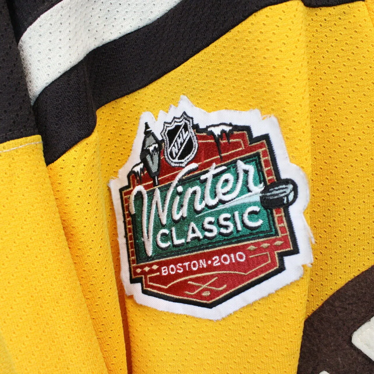 NHL REEBOK 00s Boston BRUINS Jersey Yellow | XL