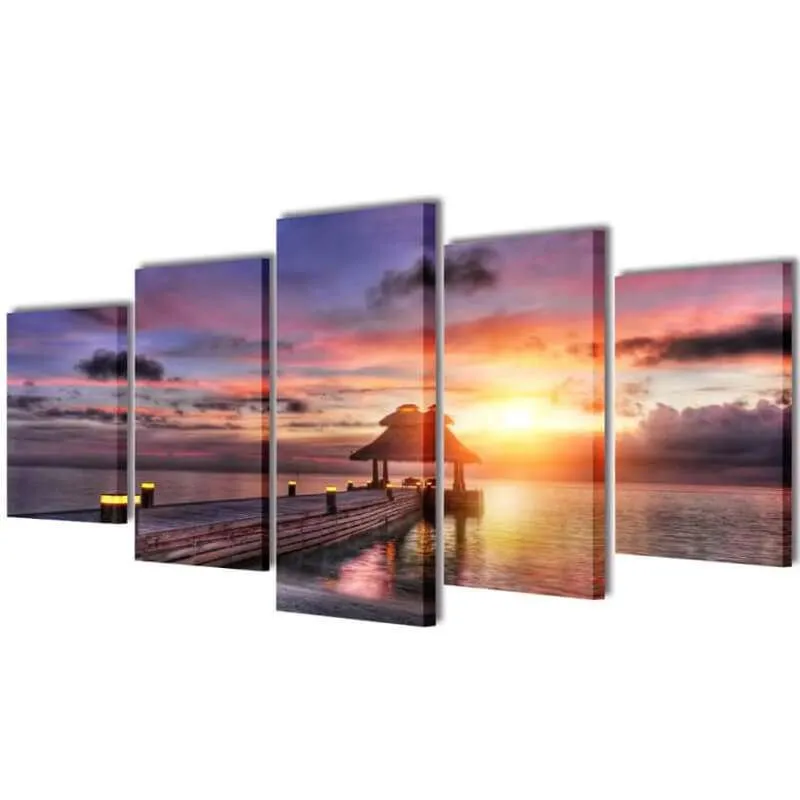 Sunrise Wall Canvas Set 200x100cm