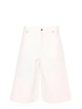 Washed denim shorts